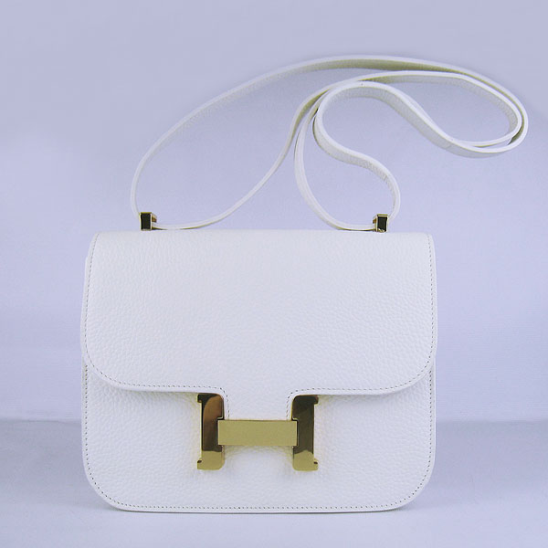 7A Hermes Oxhide Leather Message Bag White H017 - Click Image to Close